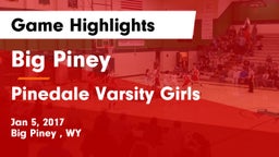 Big Piney  vs Pinedale Varsity Girls Game Highlights - Jan 5, 2017