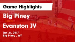 Big Piney  vs Evanston JV Game Highlights - Jan 21, 2017