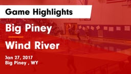 Big Piney  vs Wind River  Game Highlights - Jan 27, 2017