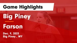 Big Piney  vs Farson Game Highlights - Dec. 9, 2023