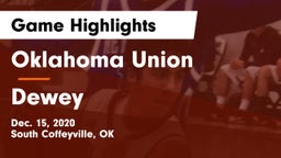 Oklahoma Union  vs Dewey  Game Highlights - Dec. 15, 2020