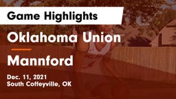 Oklahoma Union  vs Mannford  Game Highlights - Dec. 11, 2021