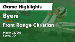 Byers  vs Front Range Christian Game Highlights - March 23, 2021