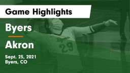 Byers  vs Akron  Game Highlights - Sept. 25, 2021