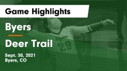 Byers  vs Deer Trail  Game Highlights - Sept. 30, 2021