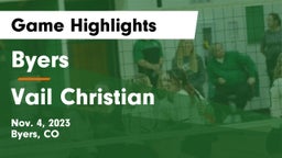 Byers  vs Vail Christian  Game Highlights - Nov. 4, 2023