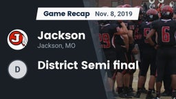 Recap: Jackson  vs. District Semi final 2019