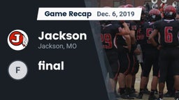 Recap: Jackson  vs. final 2019