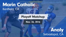 Matchup: Marin Catholic High vs. Analy  2016