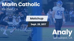 Matchup: Marin Catholic High vs. Analy  2017