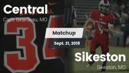 Matchup: Central  vs. Sikeston  2018