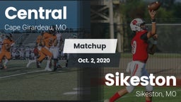 Matchup: Central  vs. Sikeston  2020