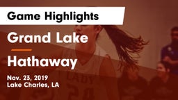 Grand Lake  vs Hathaway  Game Highlights - Nov. 23, 2019