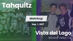 Matchup: Tahquitz  vs. Vista del Lago  2017