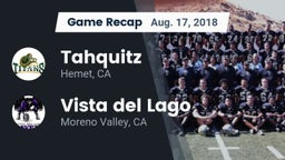 Recap: Tahquitz  vs. Vista del Lago  2018