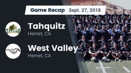 Recap: Tahquitz  vs. West Valley  2018