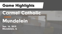 Carmel Catholic  vs Mundelein  Game Highlights - Jan. 16, 2019