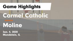 Carmel Catholic  vs Moline  Game Highlights - Jan. 4, 2020