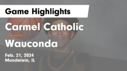 Carmel Catholic  vs Wauconda  Game Highlights - Feb. 21, 2024