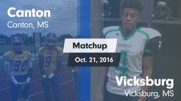 Matchup: Canton  vs. Vicksburg  2016