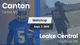 Matchup: Canton  vs. Leake Central  2018