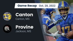 Recap: Canton  vs. Provine  2022