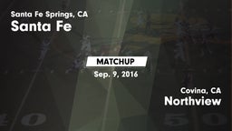 Matchup: Santa Fe  vs. Northview  2016