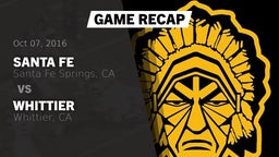 Recap: Santa Fe  vs. Whittier  2016