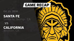 Recap: Santa Fe  vs. California  2016
