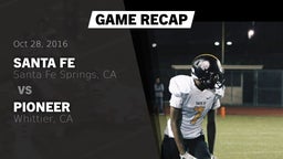 Recap: Santa Fe  vs. Pioneer  2016