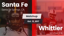 Matchup: Santa Fe  vs. Whittier  2017