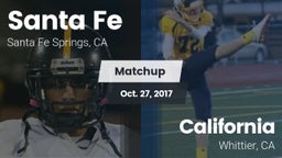Matchup: Santa Fe  vs. California  2017