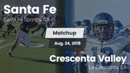 Matchup: Santa Fe  vs. Crescenta Valley  2018