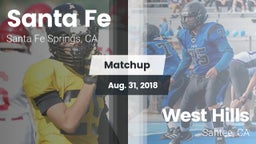 Matchup: Santa Fe  vs. West Hills  2018