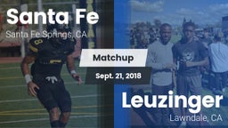 Matchup: Santa Fe  vs. Leuzinger  2018
