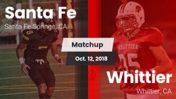 Matchup: Santa Fe  vs. Whittier  2018