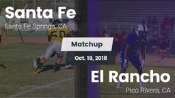 Matchup: Santa Fe  vs. El Rancho  2018