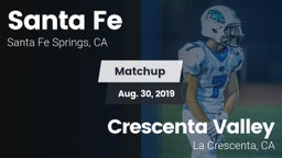 Matchup: Santa Fe  vs. Crescenta Valley  2019