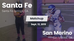 Matchup: Santa Fe  vs. San Marino  2019