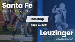 Matchup: Santa Fe  vs. Leuzinger  2019