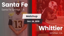 Matchup: Santa Fe  vs. Whittier  2019