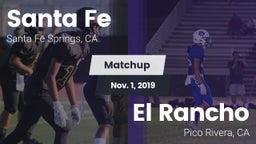 Matchup: Santa Fe  vs. El Rancho  2019