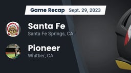 Recap: Santa Fe  vs. Pioneer  2023