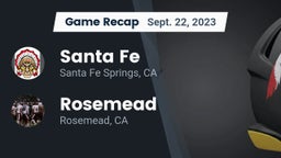 Recap: Santa Fe  vs. Rosemead  2023