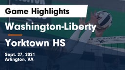 Washington-Liberty  vs Yorktown HS Game Highlights - Sept. 27, 2021