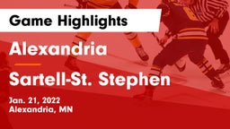 Alexandria  vs Sartell-St. Stephen  Game Highlights - Jan. 21, 2022