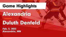 Alexandria  vs Duluth Denfeld  Game Highlights - Feb. 5, 2022