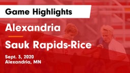 Alexandria  vs Sauk Rapids-Rice  Game Highlights - Sept. 3, 2020