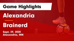 Alexandria  vs Brainerd  Game Highlights - Sept. 29, 2020