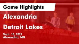 Alexandria  vs Detroit Lakes  Game Highlights - Sept. 10, 2022